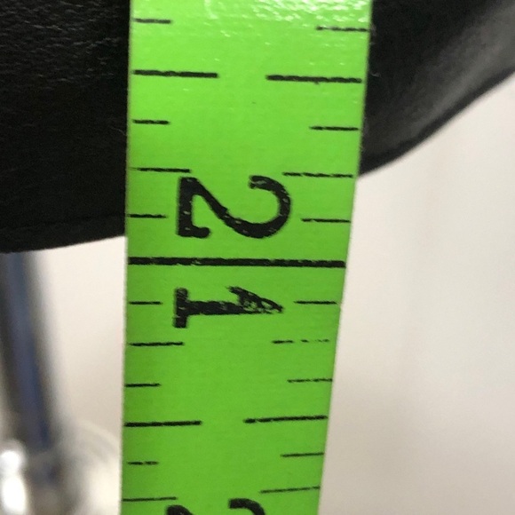 - Womens Black Faux Leather Jacket.Size medium. Breast Cancer Fundraiser - Picture 6 of 8